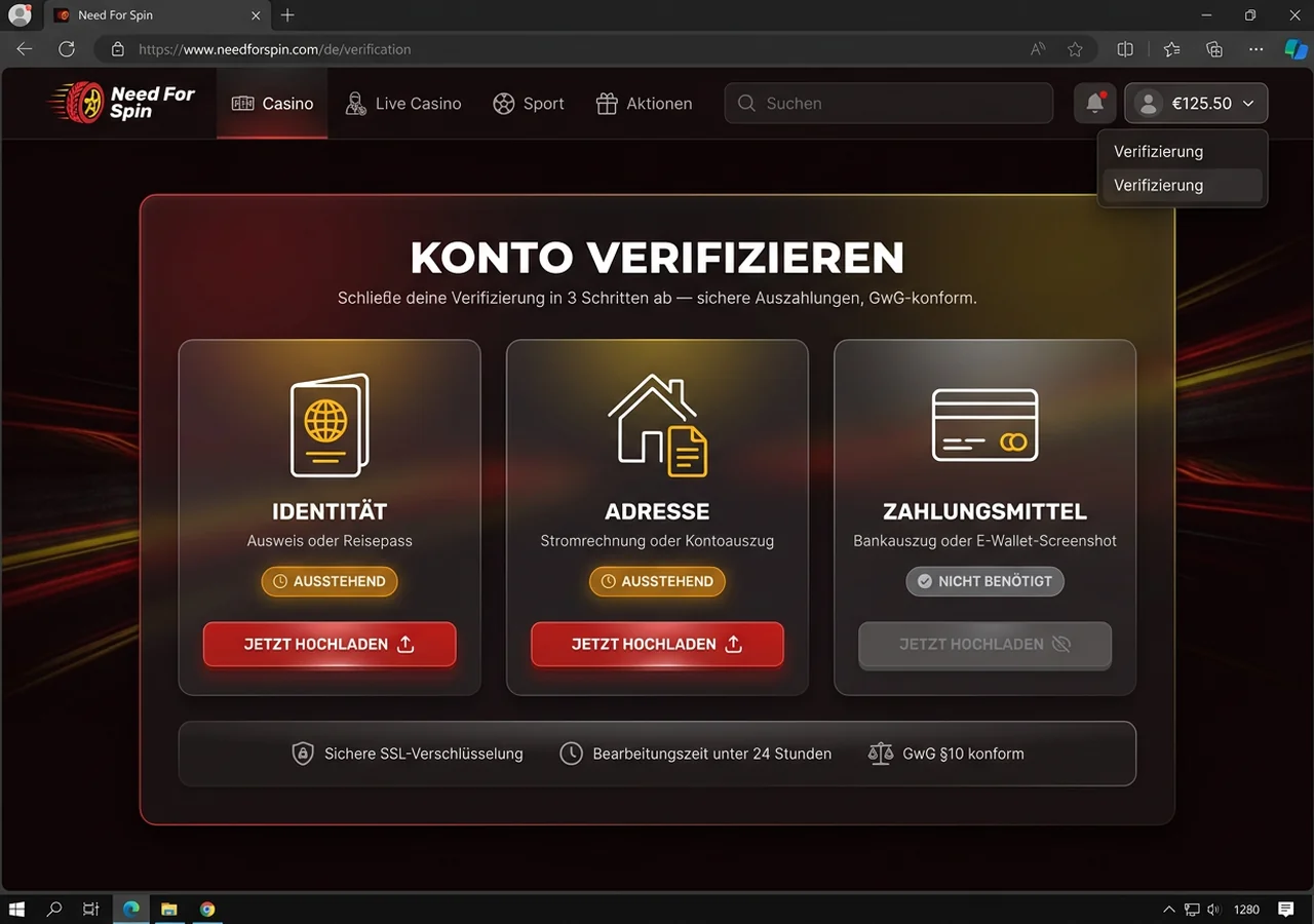 Konto-Verifizierung (KYC) – Need For Spin